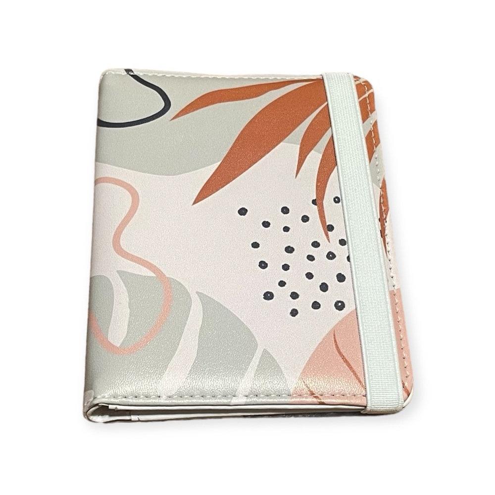 RFID Blocking Passport Travel Documents Holder Wallet Green Leaves Boho Plant
